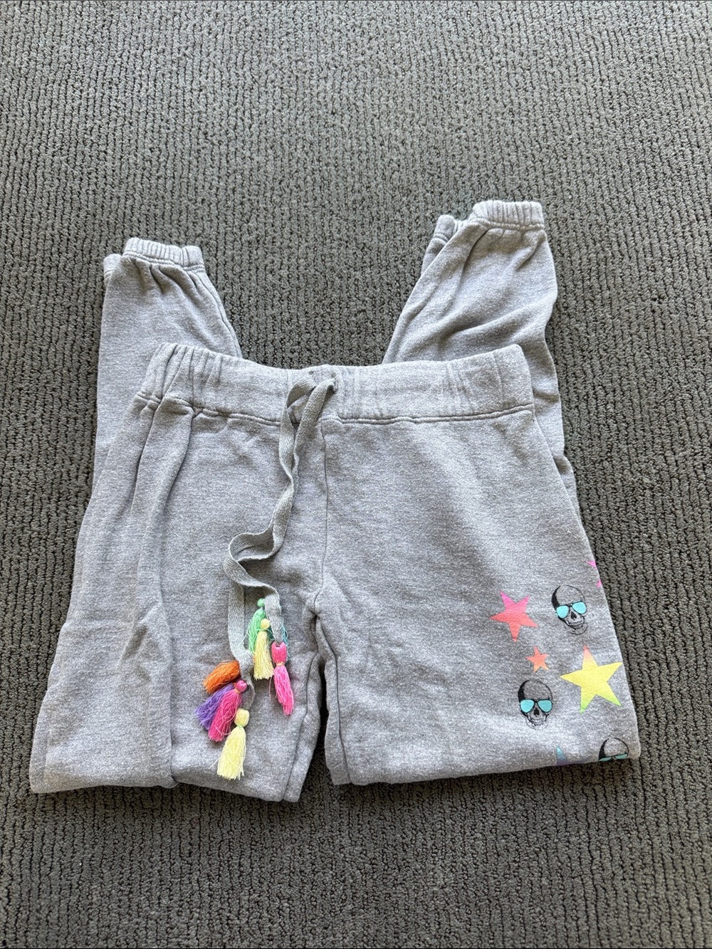 Flowers by Zoe Gray Joggers with Neon Tassels & Star Accents